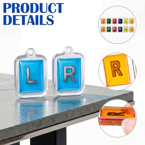 12 Pcs X-Ray Markers with Lead L & R Letters X-ray Markers in Radiology Small Rectangle Generic Marker for Radiology Nurses Doctors Orthopedic Student Teachers Gifts