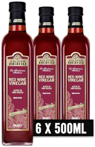 Filippo Berio Red Wine Vinegar 500ml - Pack of 6
