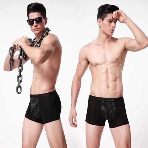 5pcs Magnetic Therapy Men's Boxer, Enlargement Physiological Underwear, Comfort Waistband Shorts Boxer Briefs