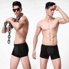 5pcs Magnetic Therapy Men's Boxer, Enlargement Physiological Underwear, Comfort Waistband Shorts Boxer Briefs