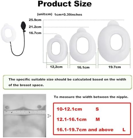 Pectus Excavatum Vacuum Bell - Pectus Excavatum Orthosis Brace,Pectus Excavatum Brace for Adults and Child,Washable,Physical Correction of Pectus Excavatum(L-L)