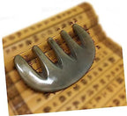 Gatuida Ox Horn Five-Tooth Massage Shampoo Comb for Women – Handmade Scraping Tool for Scalp Care and Acupoint Massage for Relaxation