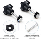 Rollator Walker Replacement Knob 2 PCS Replacement Arm Adjustment Knobs for Rollator Walker Accessories,Rollator Parts Knobs with M6 Track Bolt Set