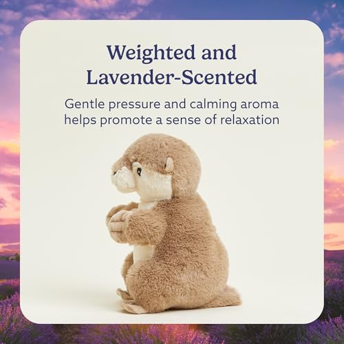 warmies Junior Microwavable & Weighted Stuffed Animals, Otter - Heated Stuffed Animal Plushie for Warmth & Comfort - Cute Soft Plush Toys for Adults & Children (Boys, Girls, Babies & Toddlers)