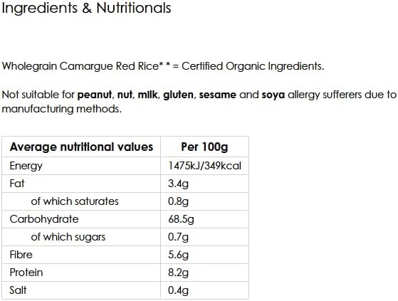 BIONA Organic Camargue Red Rice, 500 GR