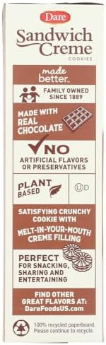 Dare Premium Chocolate Fudge Crème Filled Cookies - 2 Boxes Bundle