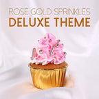 Rose Gold Sprinkles for Cake Decorating, Valentine Sprinkles, Rose Pearl Sugar Cupcake, Cookies, Ice Cream Toppings, 3.5 Ounces Cake Decorationss Baking, Perfect for Wedding, New Year’S Eve, Christmas Party