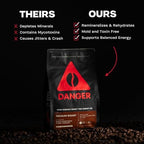 Danger Coffee by Dave Asprey, Remineralized, Mold Free & Lab Tested Whole Bean Coffee, Medium Roast, 10.9 Ounce