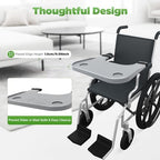 Detachable Wheelchair Tray Table with Cup Holder – Adjustable 15-23 Inch Portable Meal Desk for Eating, Reading & Daily Activities, 44 lbs Capacity (Ergonomic Non-Slip Design)
