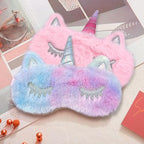 Sleep Mask for Kids, 2 Pack Kids Eye Masks for Sleeping, Girls Soft Plush Blindfold Mask, Eyes Covers for Sleeping Kids Sleeping Mask, Women Eye Protection