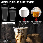 JIAWANSHUN Tea Cup Sealer Film Roll Cup Sealing Film PP Plastic Sealing Film 3000pcs Roll for Plastic Cup 90-105mm (3.55"- 4")