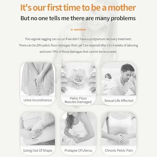 ERICAT Pelvic Floor Chair for Postpartum Repair, Electric Pelvic Floor Muscle Trainer with 5 Intensity & 38°C-44°C Heating, Efficiency & Safety, Friendly Compact, for Pelvic Floor Muscle Damage