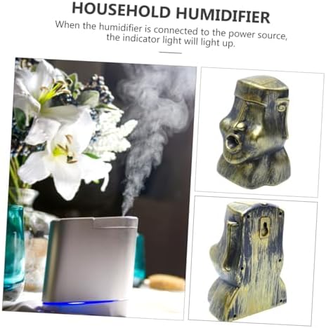 OUNONA Diffuser Moai Statue Air Humidifier for Home Durable Material Automatic Shut Off Level Control Decorative Humidifier for Relaxation and Skin Hydration