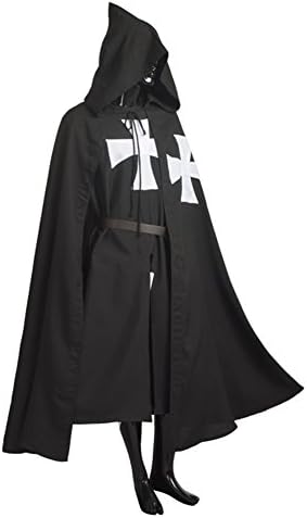 BLESSUME Medieval Knight Tunic Cloak Belt Cosplay Costume Set