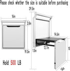 Foldable Wall-Mounted Stool Armrest,Shower Seat with Handle,Shoes Changing