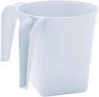 YBM HOME Square Plastic Wash Cup, Long-Lasting, for Ritual Hand Washing, 1332Pwhite