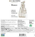 Carandini Bianca Sweet White Vinegar | Italian White Balsamic-Style Vinegar, Gourmet Substitute for White Balsamic or Wine Vinegar – Made in Italy, 8.45 fl oz (Pack of 2)