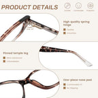 JiSoo Trendy Cat Eye Readers Oversized Stylish Cateye Reading Glasses Large Designer Readers for Women