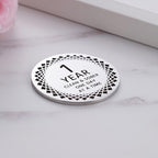 Ukodnus 1 to 11 Months Sobriety Coin, 1 to 30 Years Sober Coin, Clean & Sober One Day at a Time, Recovery Token, AA Anniversary Medallion Chip Gifts, Alcoholics Anonymous