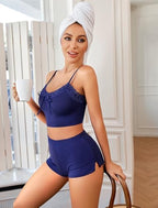 Avidlove Lingerie Sets For Women Sexy Sleepwear Lingerie Set Lace Trim Short PJ Set Soft Sleepwear Shorts 2 Piece S-XXL