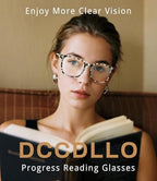 Progressive Multifocus Reading Glasses 3 Pack Blue Light Blocking Lightweight Reader with Spring Hinge for Women Men