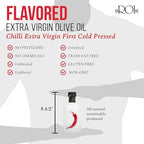 ROI Chili Infused Olive Oil - 100% Natural Flavored Italian Gourmet Extra Virgin Olive Oil Made in Italy, Cold Pressed with Real Chili Peppers, 8.45 fl oz (250 ml)