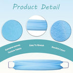 Body Scrubber with Handles Exfoliating Washcloth Towel for Shower Bath 2Pcs Nylon Back Exfoliator Extended Length Back Washers Back Scrubber Towel Stretchable Pull Strap for Sensitive Rough Skin