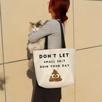 Funny Poop Tote Bag Reusable Grocery Bags Aesthetic Shopping Shoulder Handbag with Interior Zipper Pocket Stylish Funny Poop Present for Women