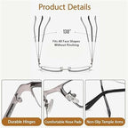 Ultra-Light Multi-Focal Photochromic Reading Glasses, Color-Changing Anti-Blue Light Glasses