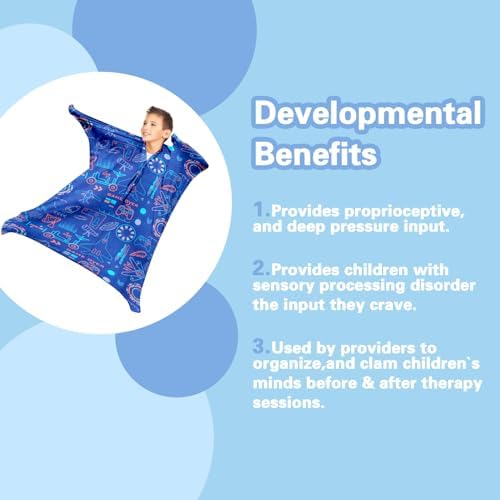 Autism Game and Aircraft Movement Stretchy Sensory Body Socks - ADHD and Improve Sensory Processing Sox - Help Children with Autism (Medium)