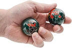 Happy Sales HSHB-DRPX, One Chinese Health Balls Baoding Iron Ball, Dragon & Phoenix, Order Comes with One Random Color Pick