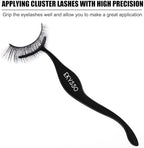 Lash Applicator Tools Set, 3-IN-1 Lash Cluster Tweezers for DIY Individual Eyelash Clusters Tools with Case, Comfort Grip for Precise DIY Eyelash Extension