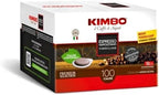 Kimbo Napoli Espresso ESE Compostable Coffee Pods | Medium Roast with Almond & Cocoa Flavor | 10/13 Intensity | 100 Count