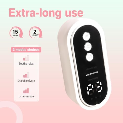 Air Compression Leg Massager, Cordless Leg Compression Massager for Circulation with 3 Modes and Heat, Easy to use, Muscle Relaxation (Pair) (Pink)