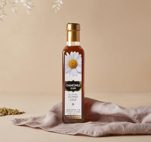 Floral Elixir Co. - All Natural FLOWER Syrup for Cocktails & Sodas, 8.5 oz (Chamomile)