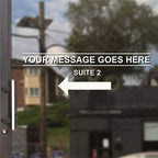 Simple Custom Business Hour Window Decal - Text Lines with an Arrow Shape Decal - Vinyl Custom Lettering, Glass Door Sign - Free Squeegee - Easy Install Manual (1"X28")