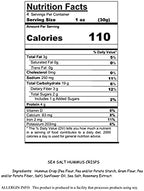 Baked Veggie Chips, Wicked Crisps - Sea Salt Hummus, Pea & Chickpea, Healthy Snack, Gluten-free, Low-fat, Non-GMO, Kosher, No Additives or Preservatives, 4oz bags, (6 pack)
