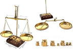 Old Traditional Goldsmith Weight (tarazu) showpiece Brass Weighing Scale Balance Justice Law Scale Decoration Nautical Home Decor Scale Small Brass Weight Scale
