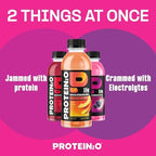 Protein2o Hydration Drink - 2-in-1 Liquid Clear Whey Protein Isolate and Electrolyte Drink - 15g Protein, Vitamins B5, B6 - Post-Workout Recovery - 16.9 Fl Oz - 12 Count Flavor Fusion Variety Pack
