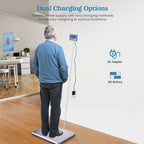 Extra Wide Medical Digital Body Weight Scale - 440 lb/200 kg Capacity, High Accuracy, Heavy Duty Portable Bathroom Scale, Easy to Read, Ideal for Office Wrestling Home, Hospital, Gym & Bariatric Use