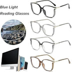Women's Portable Fashion Anti-Blue Light Reading Glasses, Large Frame, Reading Glasses for Women