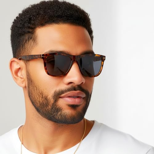 2SeeLife Oversized TR-90 Reading Sunglasses for Men – Medium Fit, Sturdy Frame, Spring Hinges, Premium Sun Readers, Brown Tortoise (Sun Readers), +3.00