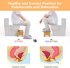 Uaniar Bamboo Toilet Stool, Wooden Squatting Potty Stool for Adults, 7 Inch Toilet Stool Squat Adult, Non-Slip Wood Poop Stool for Bathroom, Portable Toilet Foot Pooping Steps for Kids