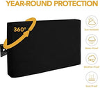 Outdoor TV Cover for 36 to 38 inches LCD, LED, Waterproof, Weatherproof and Dust-Proof TV Screen Protectors with Cleaning Cloth (38 inch,Black)
