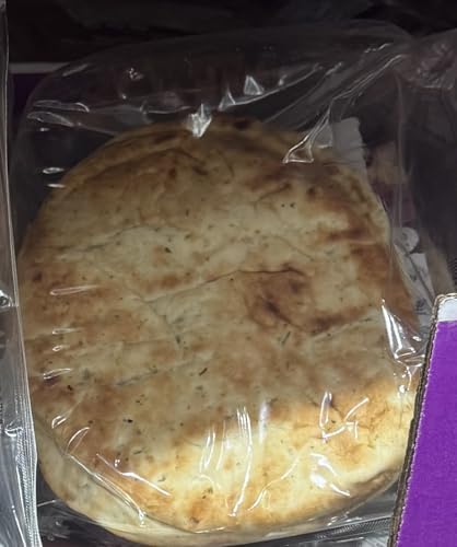 Bakery Garlic Naan Bread, Hand Stretched and Flame Baked, 4 Count, 29.99 oz