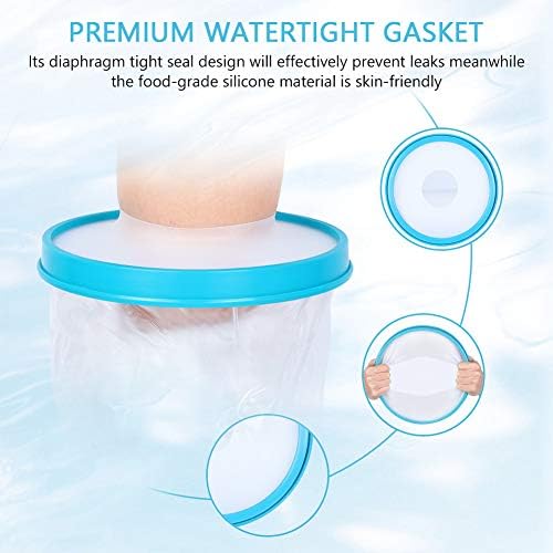 Leg Cast Cover for Shower, Adult Leg Cast and Bandage Protector for Shower, Hot-tub and Bath, Watertight Covers Injured Leg Broken Knee Calf Foot Wound