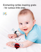 Infinno High Contrast Baby Toys Infant Rattle Socks and Wristband Set, Ideal Baby Sensery Toy Gifts for Newborn 0-12 Months, Perpect Black and White Toys for Boys and Girls As Baby Shower Gifts