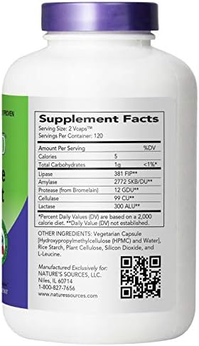 AbsorbAid Digestive Enzymes 240 vCaps, Proven to Increase Vital Nutrient Absorption by up to 71%