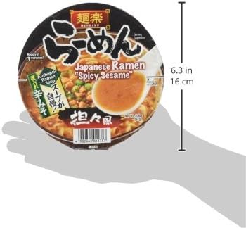 Hikari Menraku Ramen Noodles, Spicy Sesame, 3.4 Ounce (Pack of 12)
