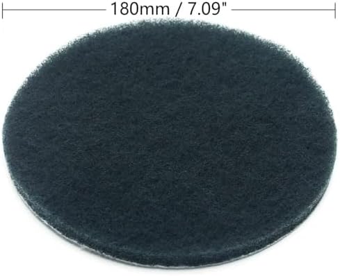 Utoolmart 1200-Grits 7 Inch Scrubber Scouring Pads Flocking Scuff Pads-Multipurpose, Drill Scuffing Disc Hoop and Loop Surface Conditioning Disc Gray 8pcs